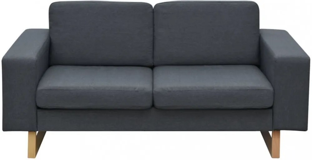 vidaXL 2 és 3 személyes sötét szürke kanapé szett