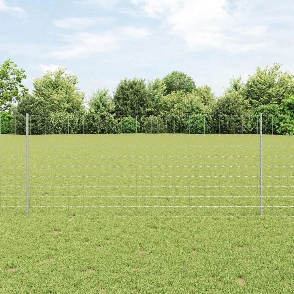 Kerti Kerítés Készlet 2 db Galvanizált Acél 25 x 1 m Tartós