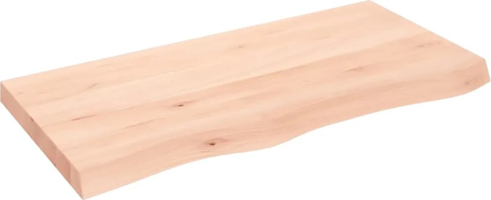 vidaXL kezeletlen tömör tölgyfa fali polc 100x50x(2-6) cm