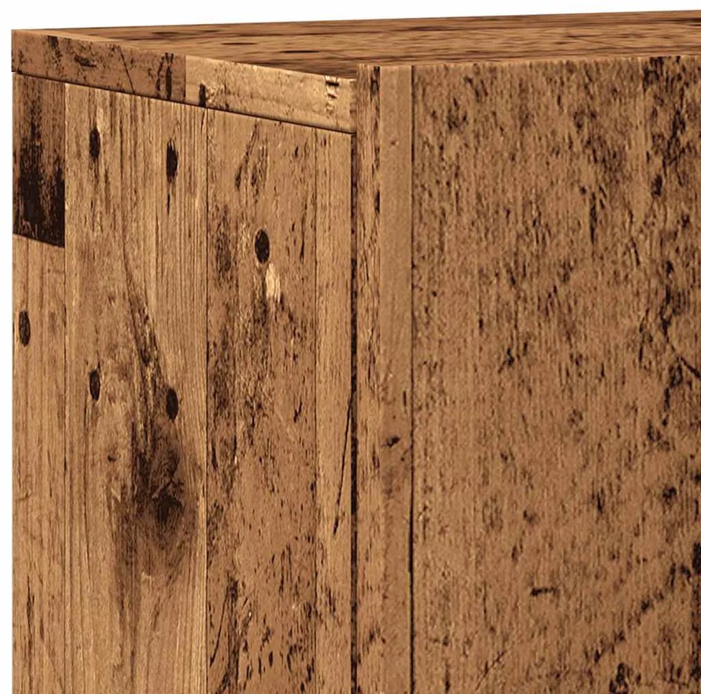 antik fa színű falra szerelhető TV-szekrény 100 x 30 x 41 cm