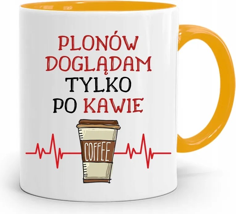 Gazdálkodóknak Sárga Bögre Kávé Után Ajándék fényképes nyomattal