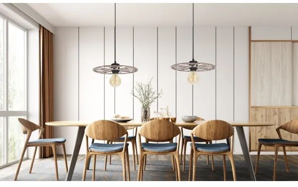 Csillár zsinóron FALCO 1xE27/60W/230V átm. 40 cm bézs