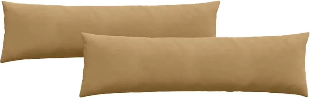 vidaXL Kanapé párnák 2 pcs Barna 145 x 40 cm Bársonyos szövet