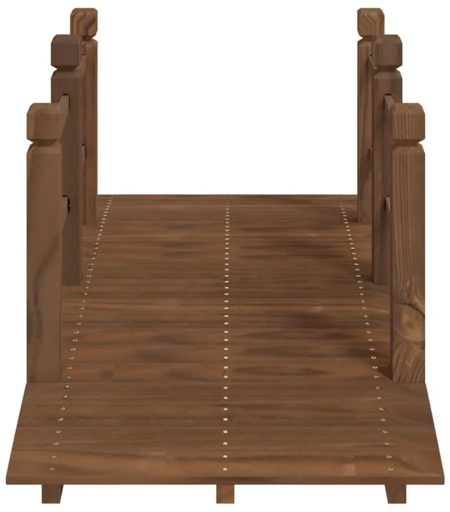 tömör lucfenyő kerti híd korláttal 150 x 67 x 56 cm