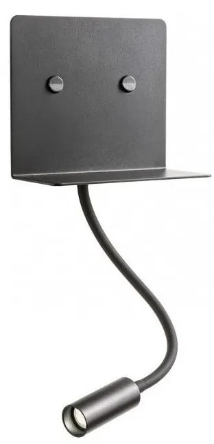 Redo 01-3211 - LED fali lámpa MOKA LED/6W + LED/3W/230V CRI90 fekete