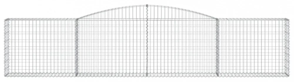 vidaXL 9 db íves horganyzott vas gabion kosár 400x30x80/100 cm