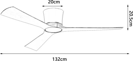 ZEVENTI - LED mennyezeti ventilátor AUREX LED/24W/230V Wi-Fi Tuya fekete/dió + távirányító