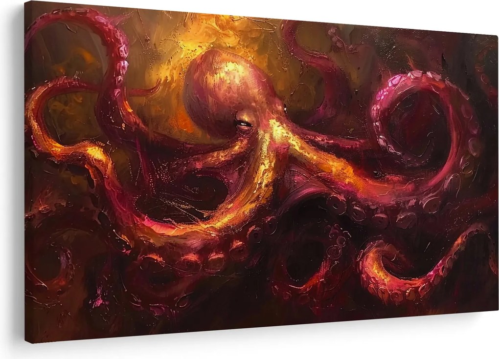 Kép - Polip, olajfestmény (90x60 cm)