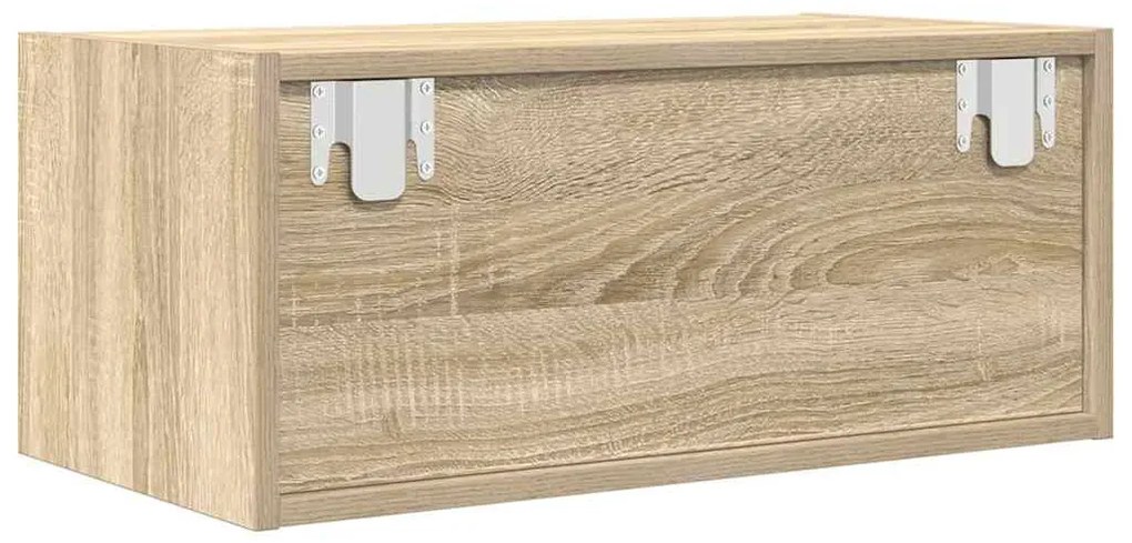 2 db sonoma tölgy színű szerelt fa TV-szekrény 60x31x25,5 cm