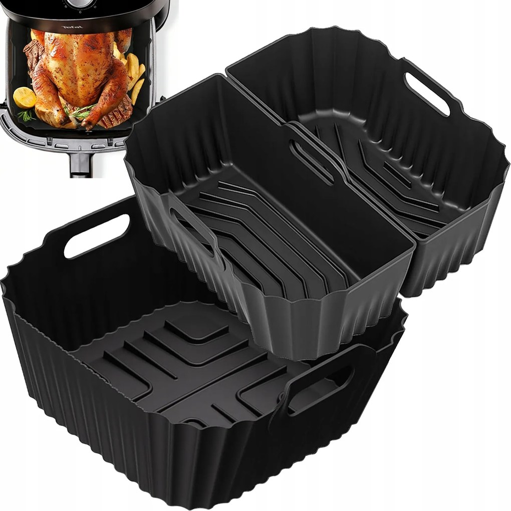 Szilikon Forma Utántöltő Air Fryer Levegős Olajsütőhöz 23x19cm
