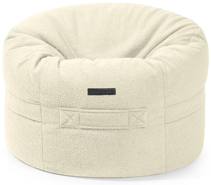 Világosszürke buklé gyerek babzsákfotel Roll 80 – SLOWDOWN