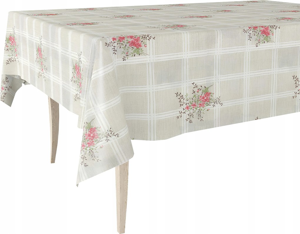 Cerata Abrosz Nem Szőtt Bőrből Kockás Apró Virágok 140x170