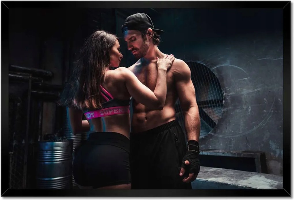 Poszterek keretben 60x40 Szerelem az edzőteremből Erő