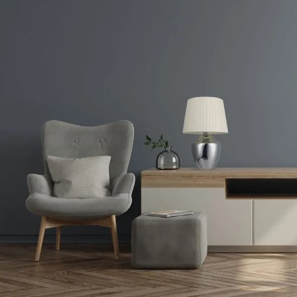 Asztali lámpa 1xE27/25W/230V fényezett króm