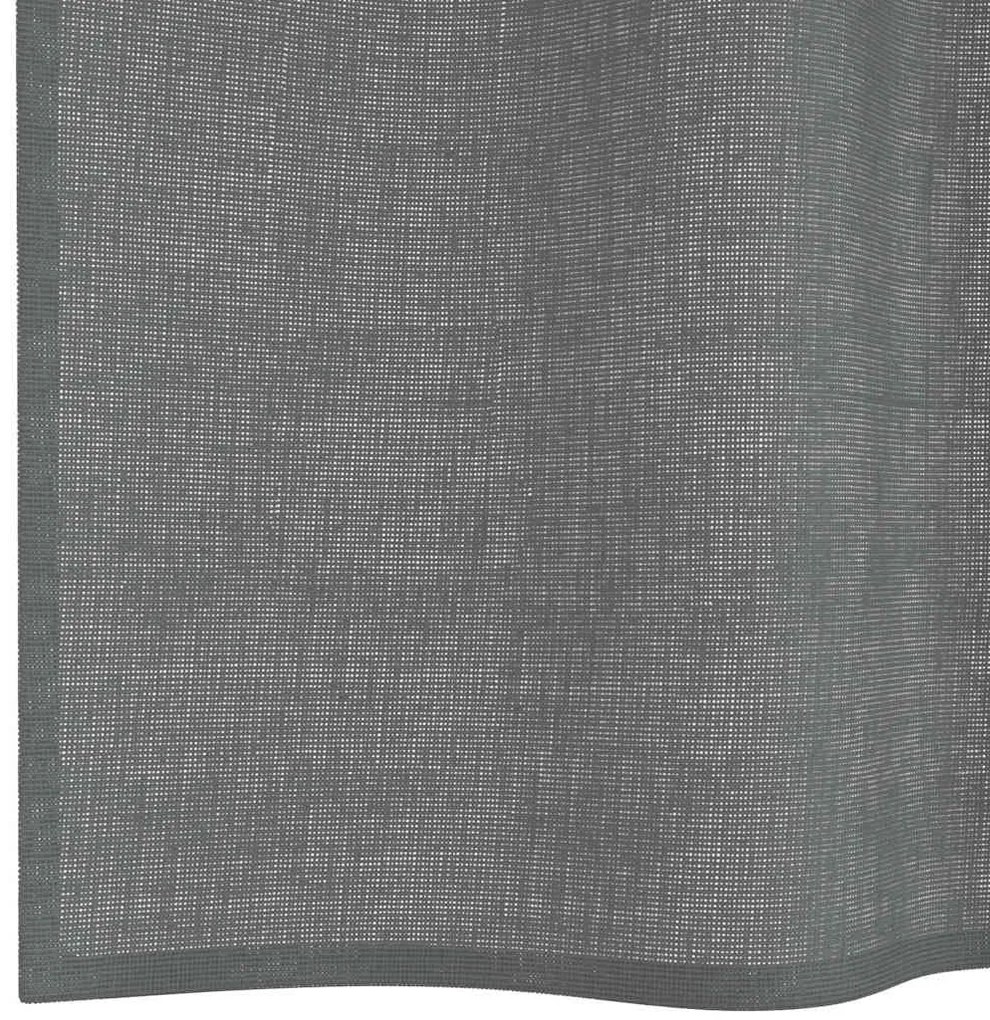 2 db sötétszürke fátyolfüggönyök rojtokkal 140x245 cm