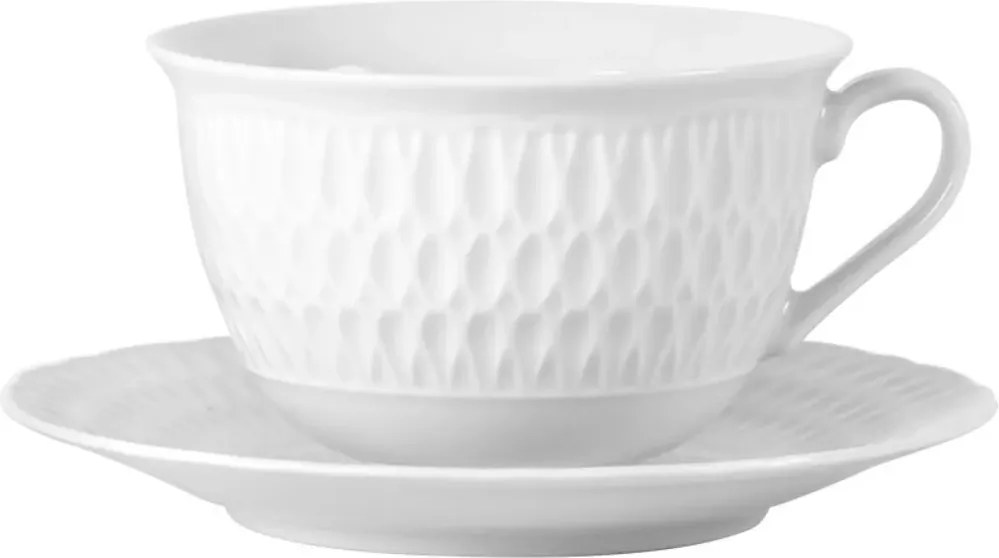 Reggeliző csésze csészealjjal Sofia Fehér