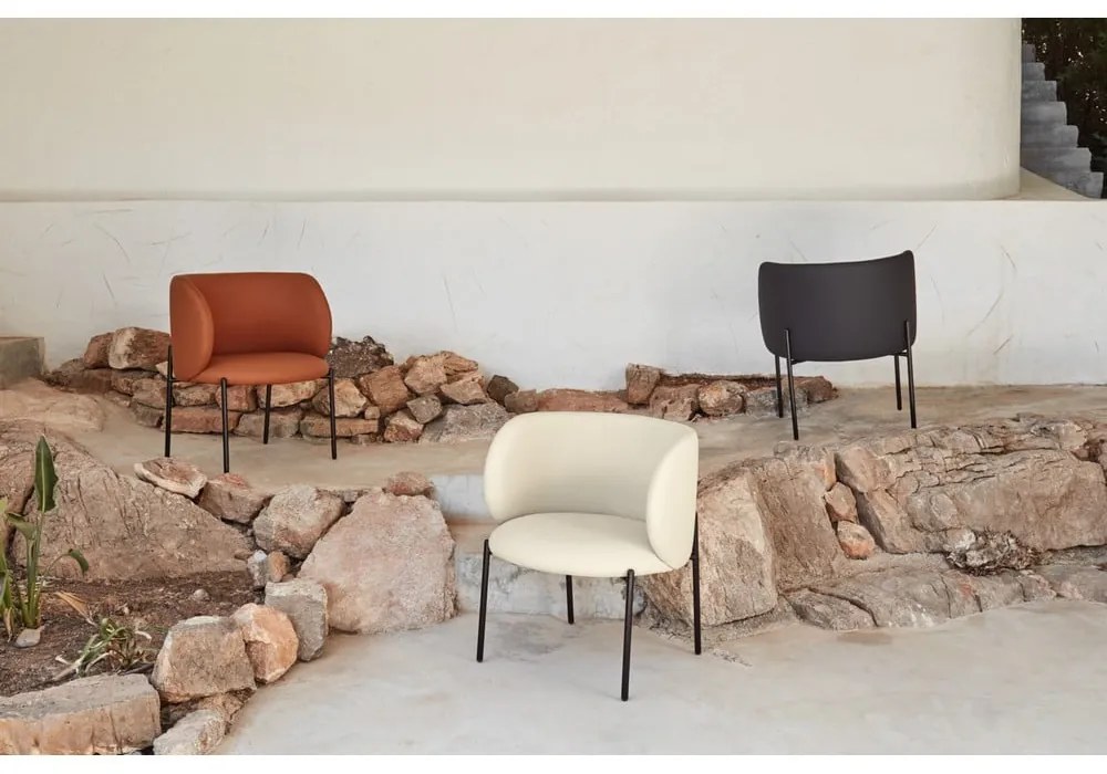 Fehér műbőr fotel Mogi - Teulat