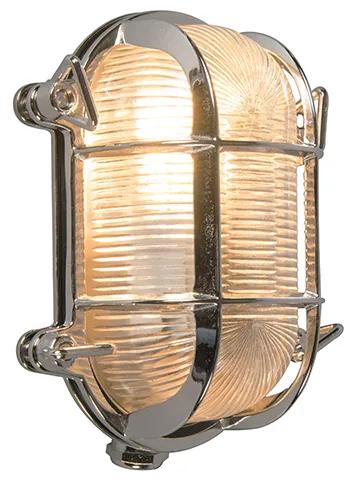 Retro fali lámpa króm 18 cm IP44 - Nautica 2 ovális