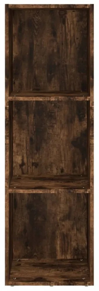 füstös tölgy színű szerelt fa könyv-/TV-szekrény 36x30x114 cm
