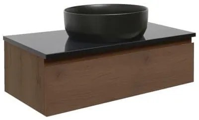 Fürdőszobaszekrény technistone SAT B-Way 99x30x45 cm matt dió BWAY100NUTTKFürdőszobaszekrény technistone SAT B-Way