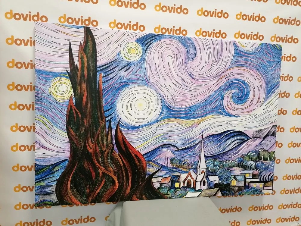 Kép reprodukció Csillagos éjszaka - Vincent van Gogh