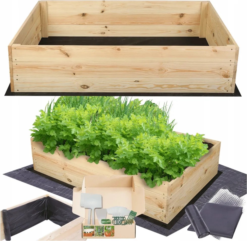 Magasított ágyás impregnáló zöldséges láda virágtartó 27x120x90