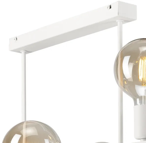 Csillár rúdon ASTRID 6xE27/60W/230V fehér