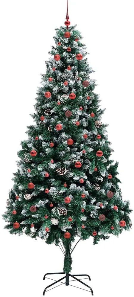 Mű karácsonyfa 300 LED-del Zöld 240 cm PVC és Acél és Műanyag