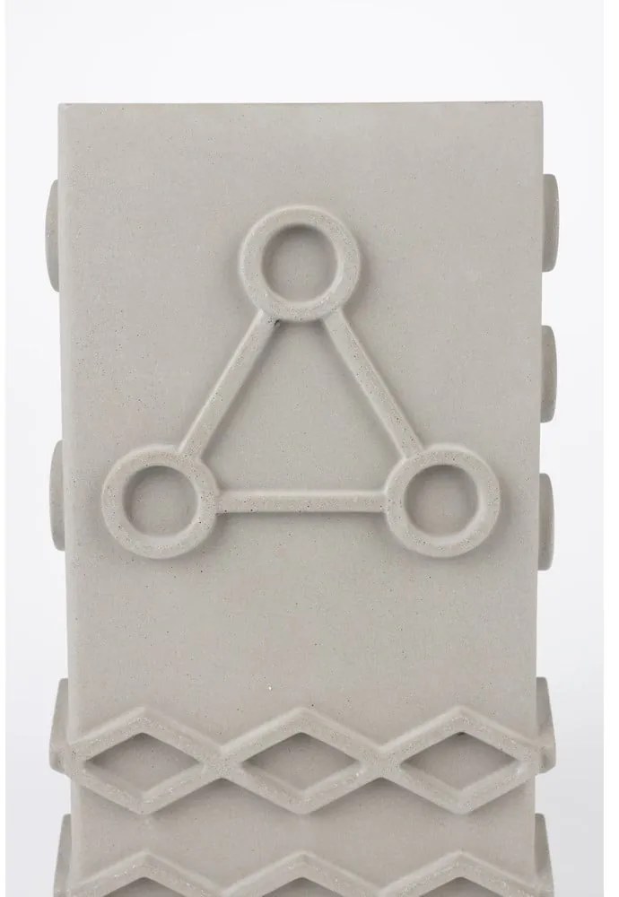 Világosszürke beton váza Graphic – Zuiver