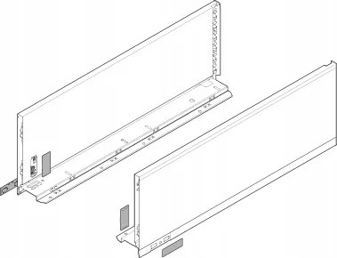 Blum 770C6002S Legrabox Pure, fiókoldalak matt fehér NL=600