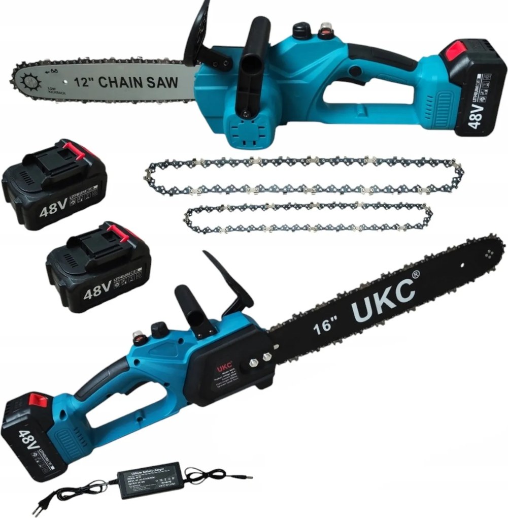 Akkumulátoros Láncfűrész 12"-16" Láncfűrész Két Akkumulátoros 48 V Szett