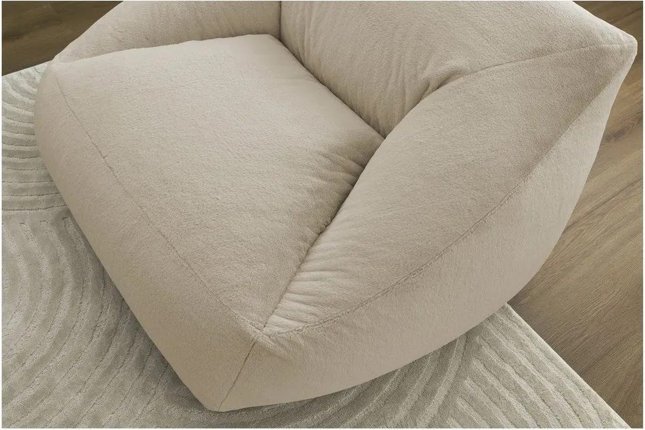 Bézs műszőrme babzsákfotel Lilibet – Bobochic Paris