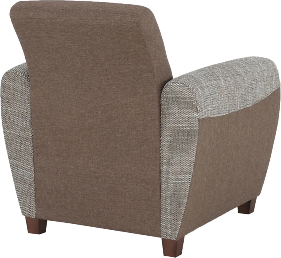 Fotel, barna/ sötétbézs, MILO