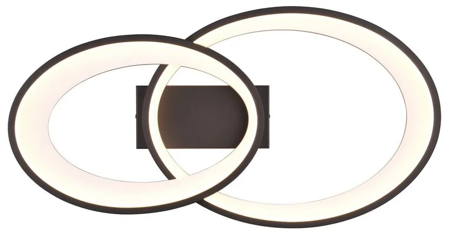 Fekete-fehér LED mennyezeti lámpa 30x57 cm Malaga – Trio