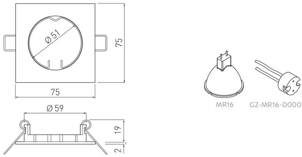 Lámpa Mennyezeti lámpatest PORTO, IP20, króm, Aluminium