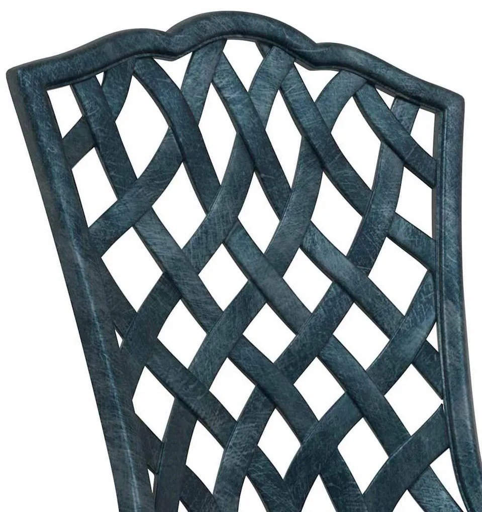 Kerti Szék párnával 2 pcs Zöld 55 x 56.5 x 91cm Alumínium