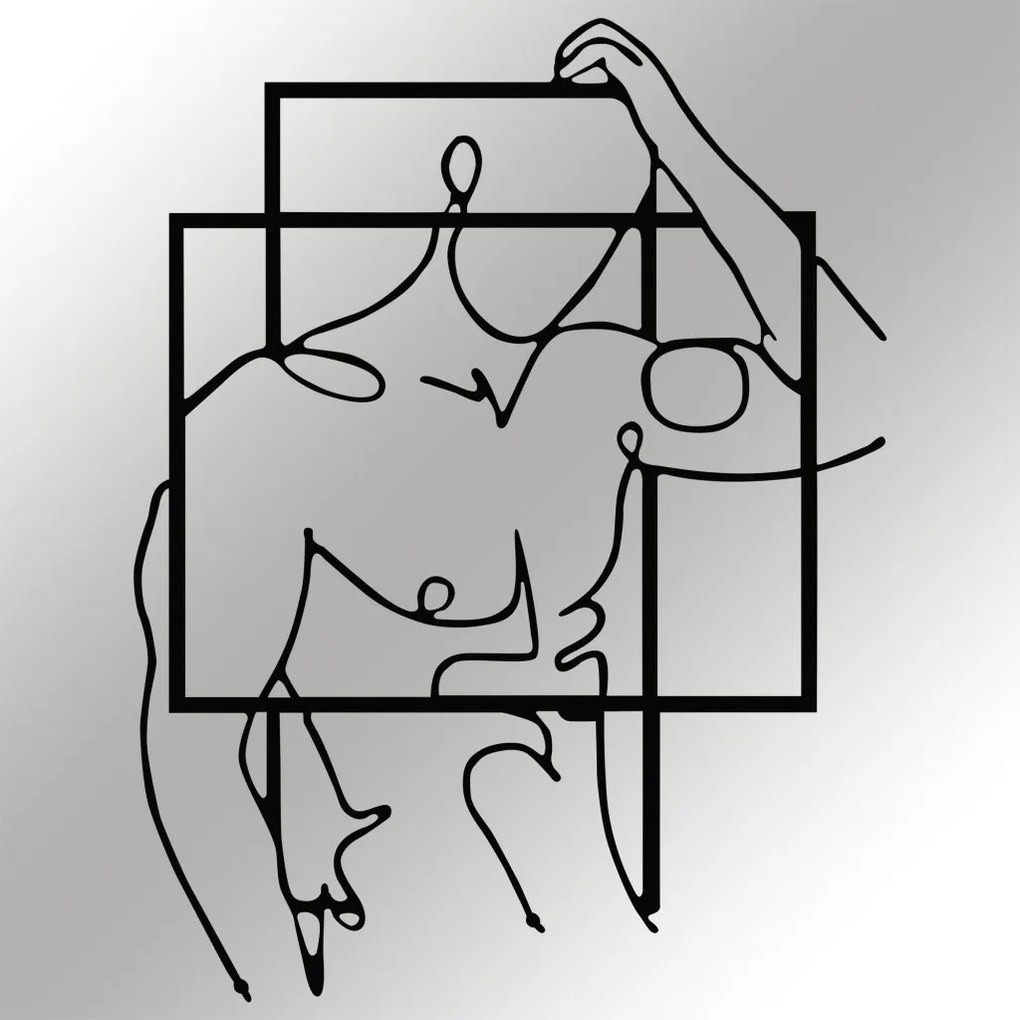Fit fém fali dekoráció, 39×51 cm