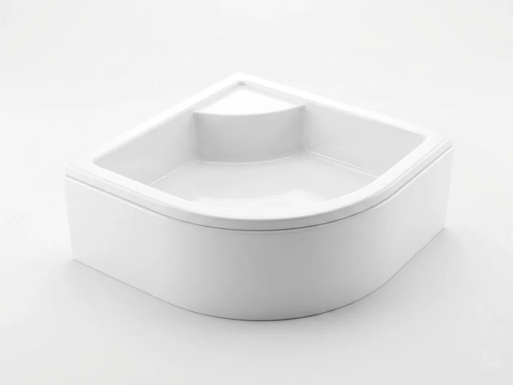 Favorit STEP MAGASÍTOTT zuhanytálca íves - szaniter akril - 90 x 90 x 32 cm