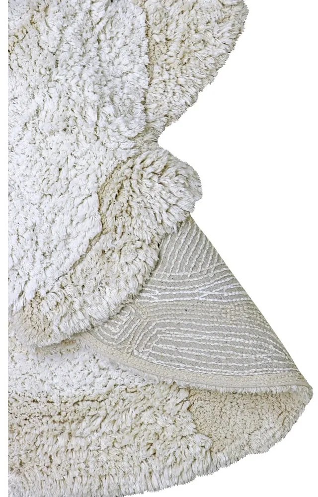 Világosszürke mosható kézi szövésű pamut gyerek szőnyeg 130x135 cm Bunny – Lorena Canals