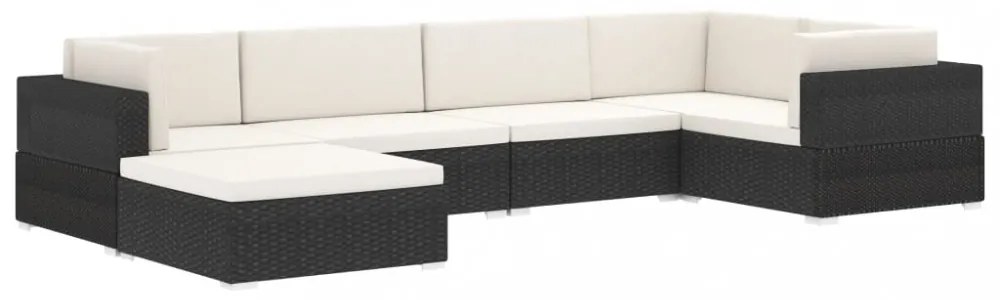1 db szürke polyrattan moduláris lábtartó párnával