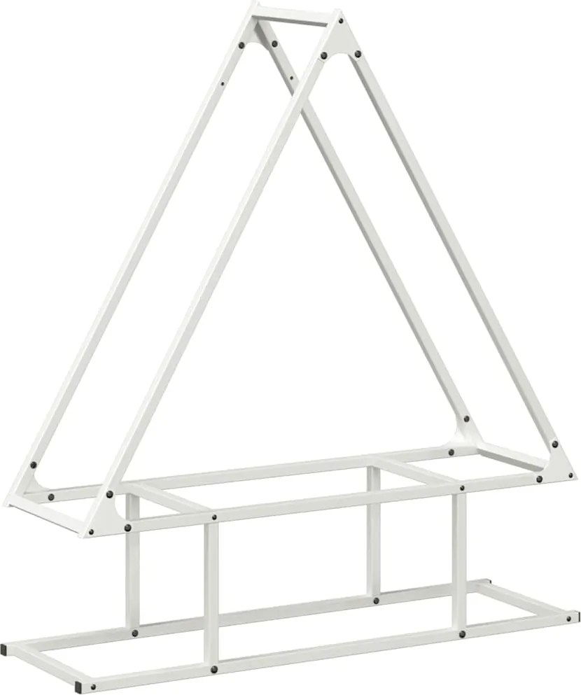 vidaXL fehér hidegen hengerelt acél tűzifatároló 80x25x90 cm