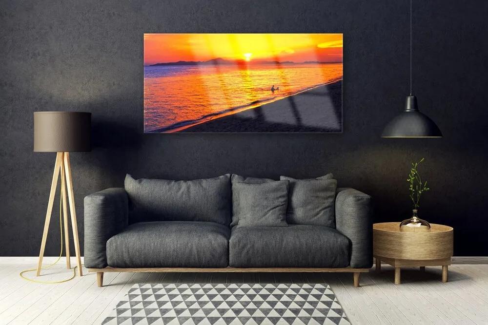 Üvegkép Sun Sea Beach Landscape 100x50 cm