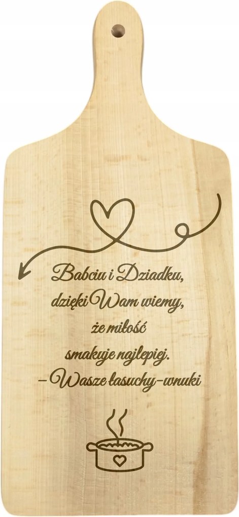 Vágódeszka Ajándék az unokáktól a nagyinak és a nagypapának