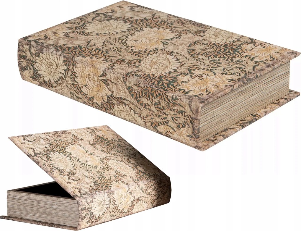 Doboz Könyv Ékszertartó óra virág dekoráció