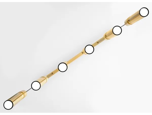 Jupiter 2011 - Csillár zsinóron ALAS 6xGU10/10W/230V arany