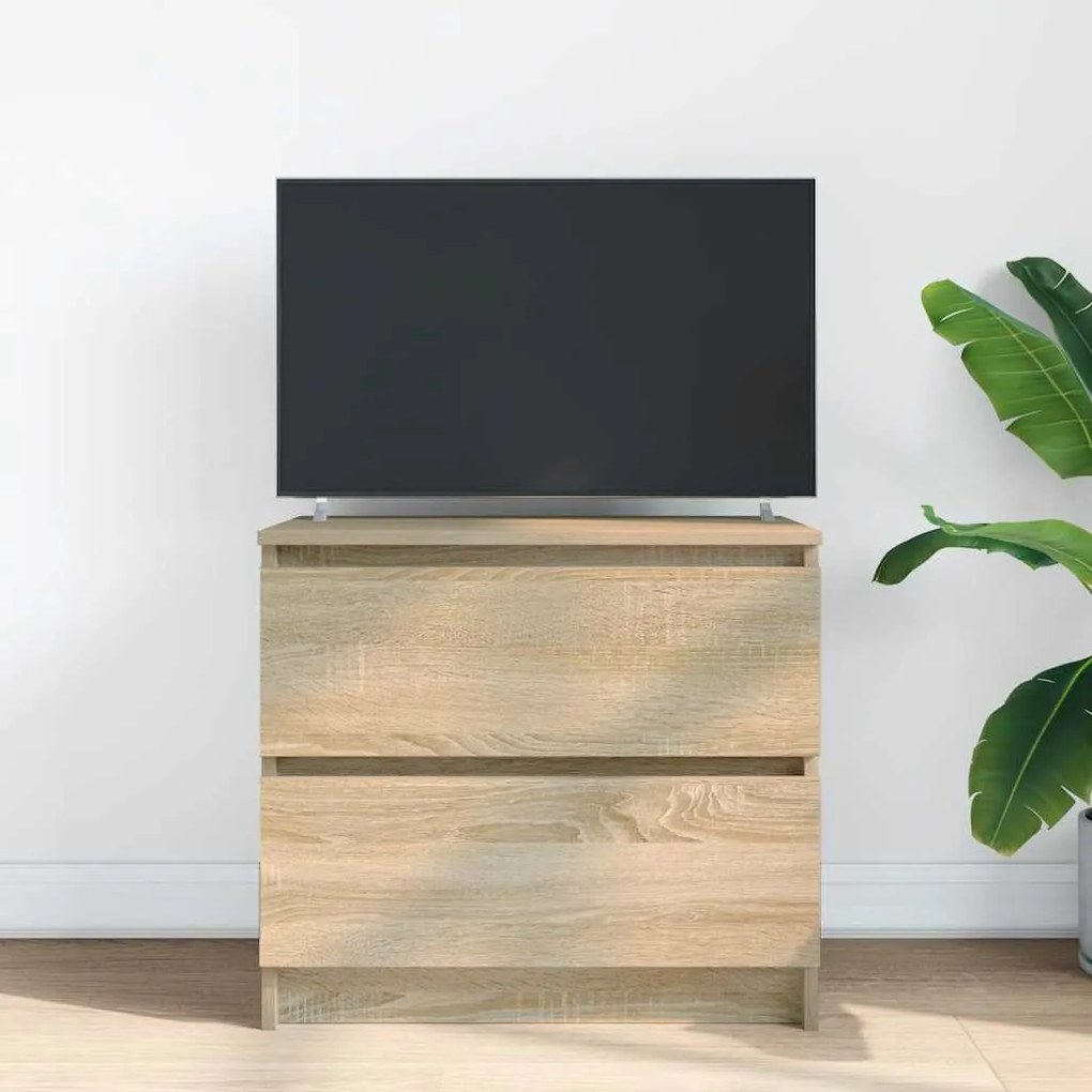 sonoma tölgy színű szerelt fa TV-szekrény 60x35x54 cm