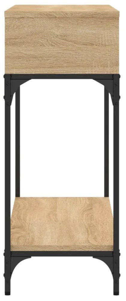 sonoma tölgy színű szerelt fa dohányzóasztal 100 x 30,5 x 75 cm