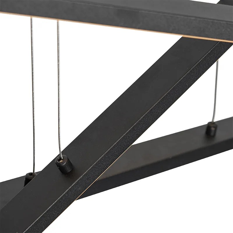 Függőlámpa fekete, LED-del, 3 fokozatban szabályozható, 6 lámpás - Jolanta