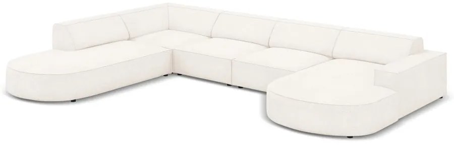 Bézs buklé szövet sarokkanapé (bal oldali) Jodie – Micadoni Home