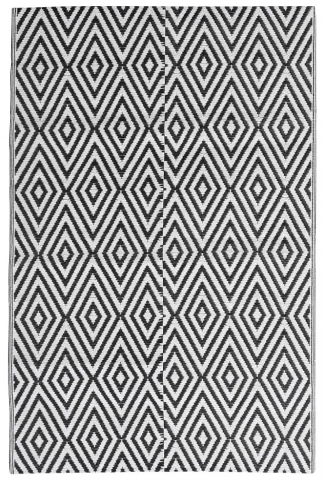 kültéri szőnyeg ARAKIL fekete 140x200 cm PP
